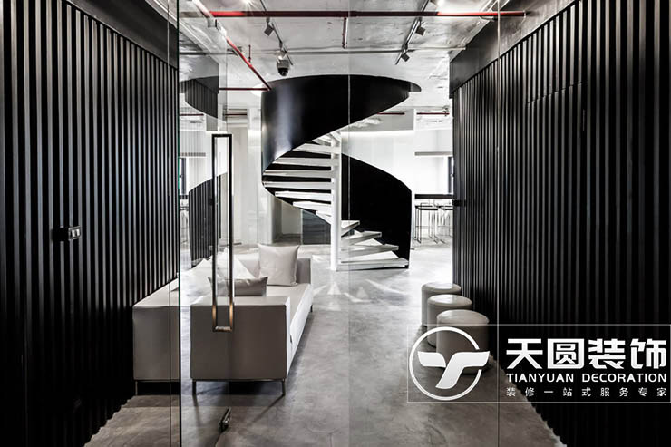南京辦公室裝修-黑白酷空間