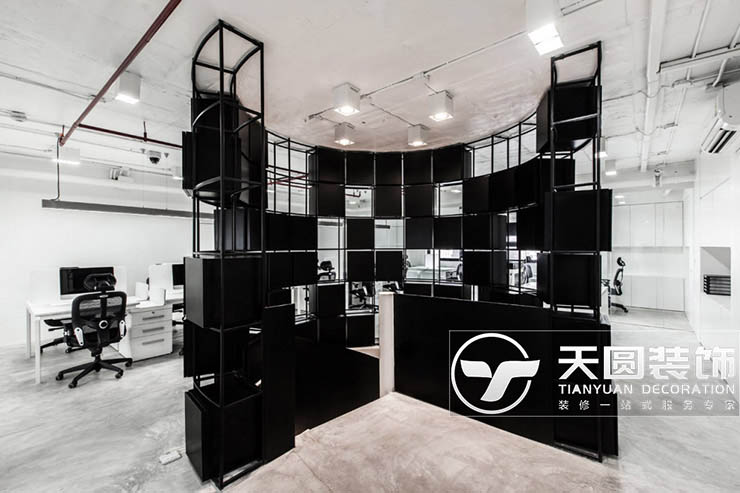 南京辦公室裝修-黑白酷空間
